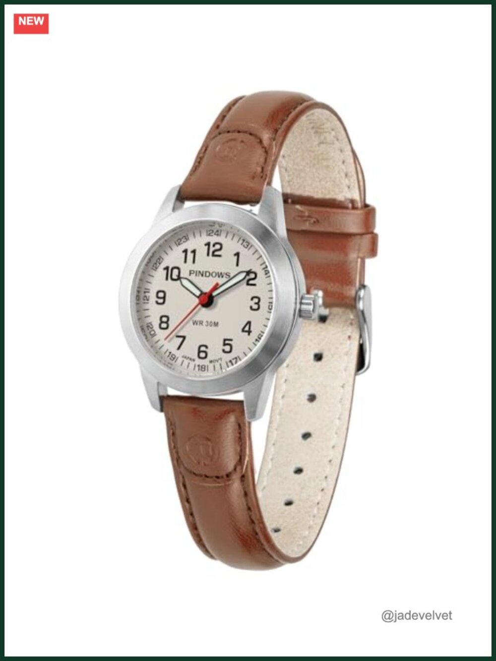 Women's Small Analog Quartz Watch Leather Strap Easy Read Slim